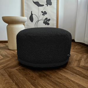 Pufa podnóżek BOUCLE BC2082 | czarny