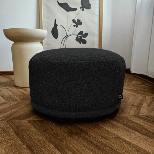 Pufa podnóżek BOUCLE BC2082 | czarny