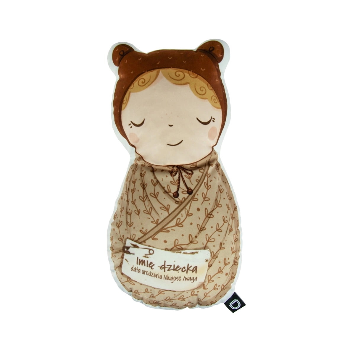 Poduszka NEWBORN wzór NB07 | prezent z metryczką