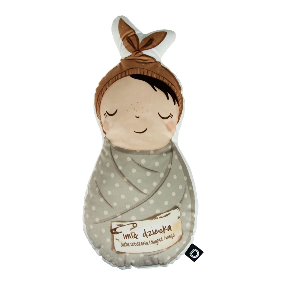 Poduszka NEWBORN wzór NB09 | prezent z metryczką