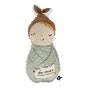 Poduszka NEWBORN wzór NB11 | prezent z metryczką
