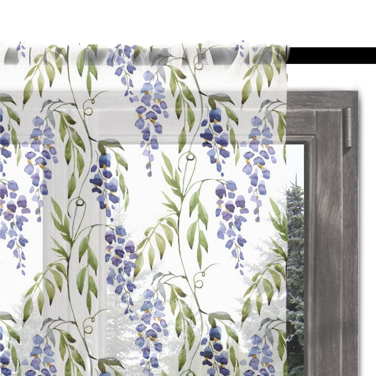 Firana SUMMER wzór SM09 | wisteria