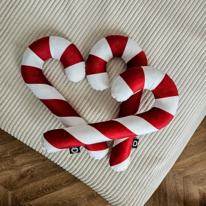 Poduszka midi XMAS wzór XM16 | Czerwona laska cukrowa 