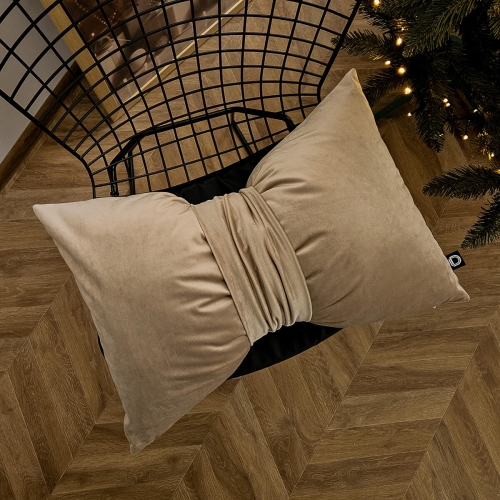 Poduszka XMAS wzór XM48 | Kokarda piaskowa