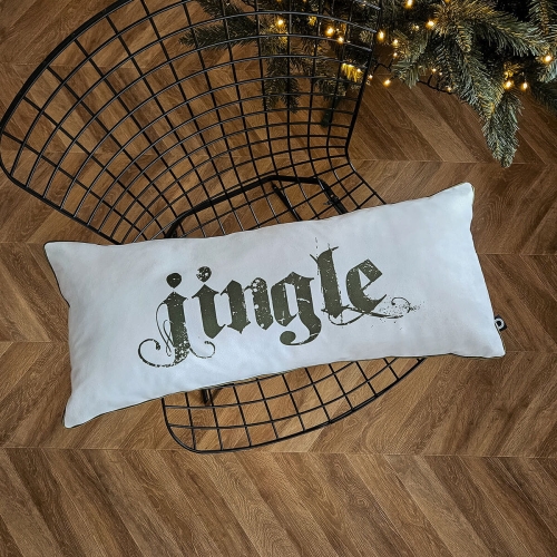 Poduszka XMAS wzór XM33 | Oliwkowe jingle  