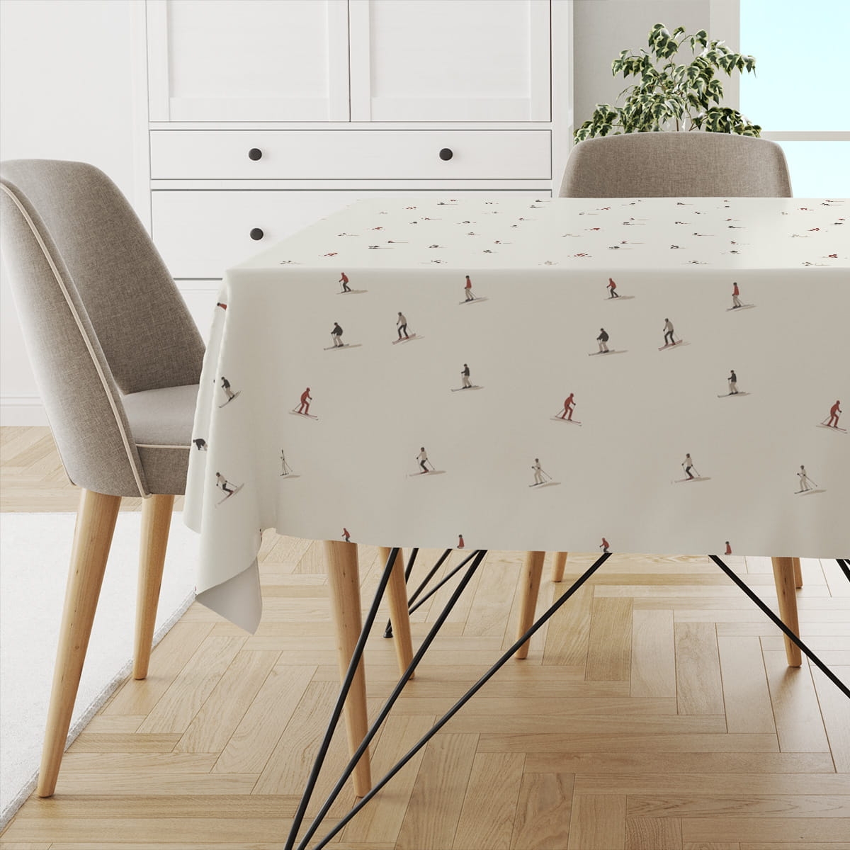 Obrus WINTER wzór BN76 | Narciarze