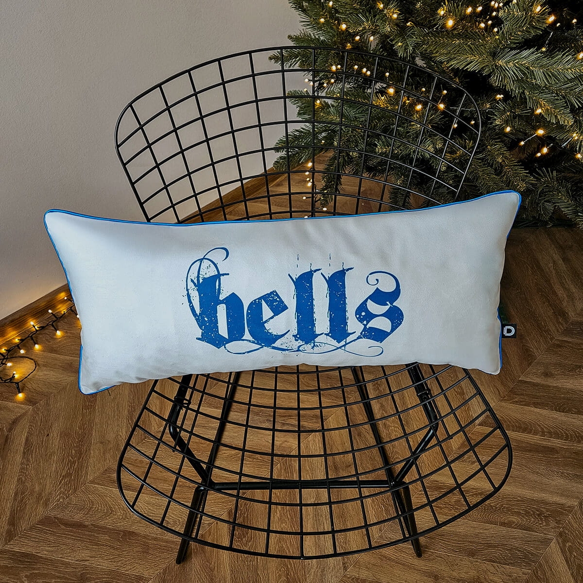 Poduszka XMAS wzór XM42 | Niebieskie bells