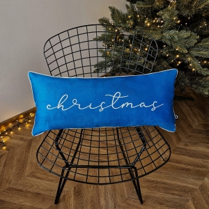 Poduszka XMAS wzór XM44 | Niebieskie Christmas