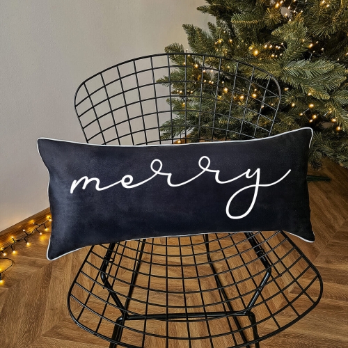 Poduszka XMAS wzór XM36 | Czarne Merry 