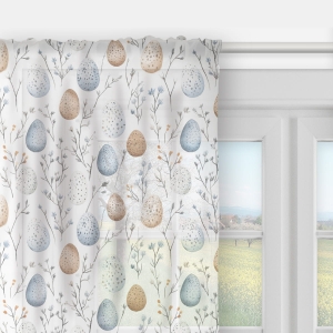 Firana SPRING wzór SP22 | kolorowe pisanki