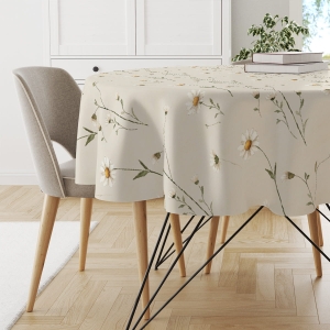 Obrus okrągły SPRING wzór SP25 | stokrotki