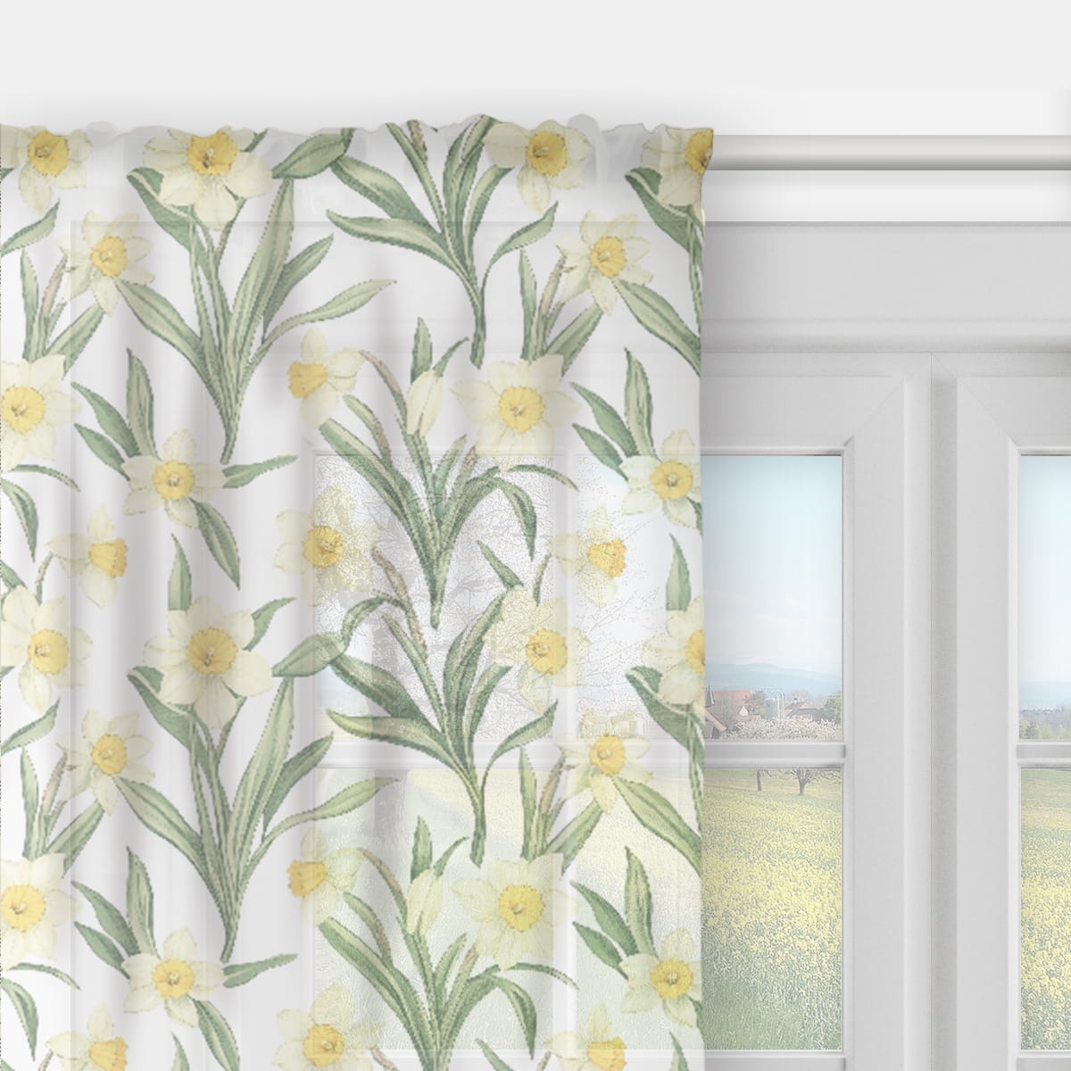 Firana SPRING wzór SP01 | delikatne żonkile
