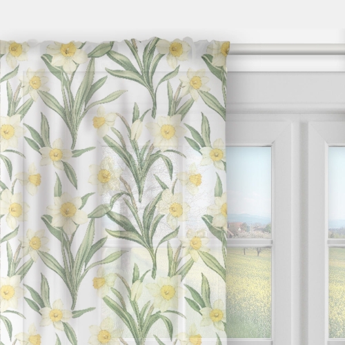 Firana SPRING wzór SP01 | delikatne żonkile