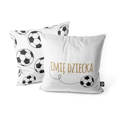 Poduszka dla dzieci LITTLE CHAMPION wzór D17 z imieniem | piłka nożna