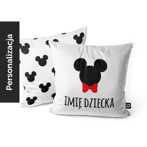 Poduszka dla dzieci MICKEY & MINNIE wzór D28 z imieniem | Myszka Mickey