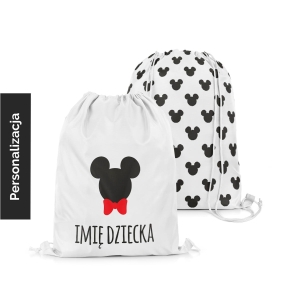 Plecak Worek dla dzieci MICKEY & MINNIE wzór D28 z imieniem | MYSZKA MIKI 