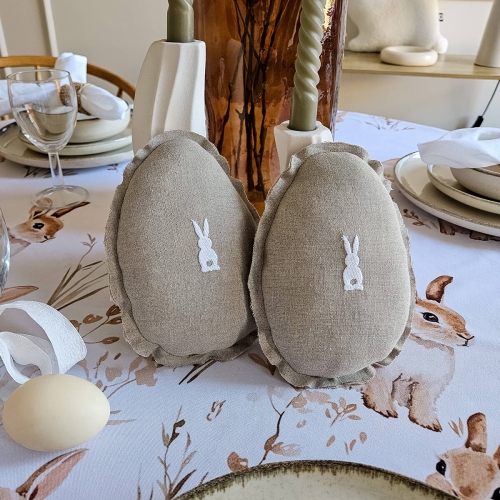 Zestaw 2 lnianych pisanek LINEN | natural