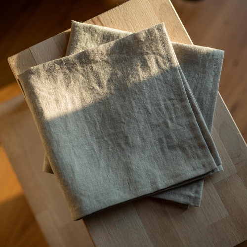 Komplet 2 lnianych serwetek LINEN | natural 