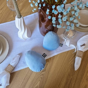 Zestaw 2 mini pisanek VELVET VE2260 | błękitny