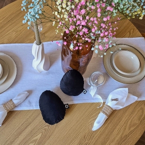 Zestaw 2 mini pisanek VELVET VE2219 | czarny