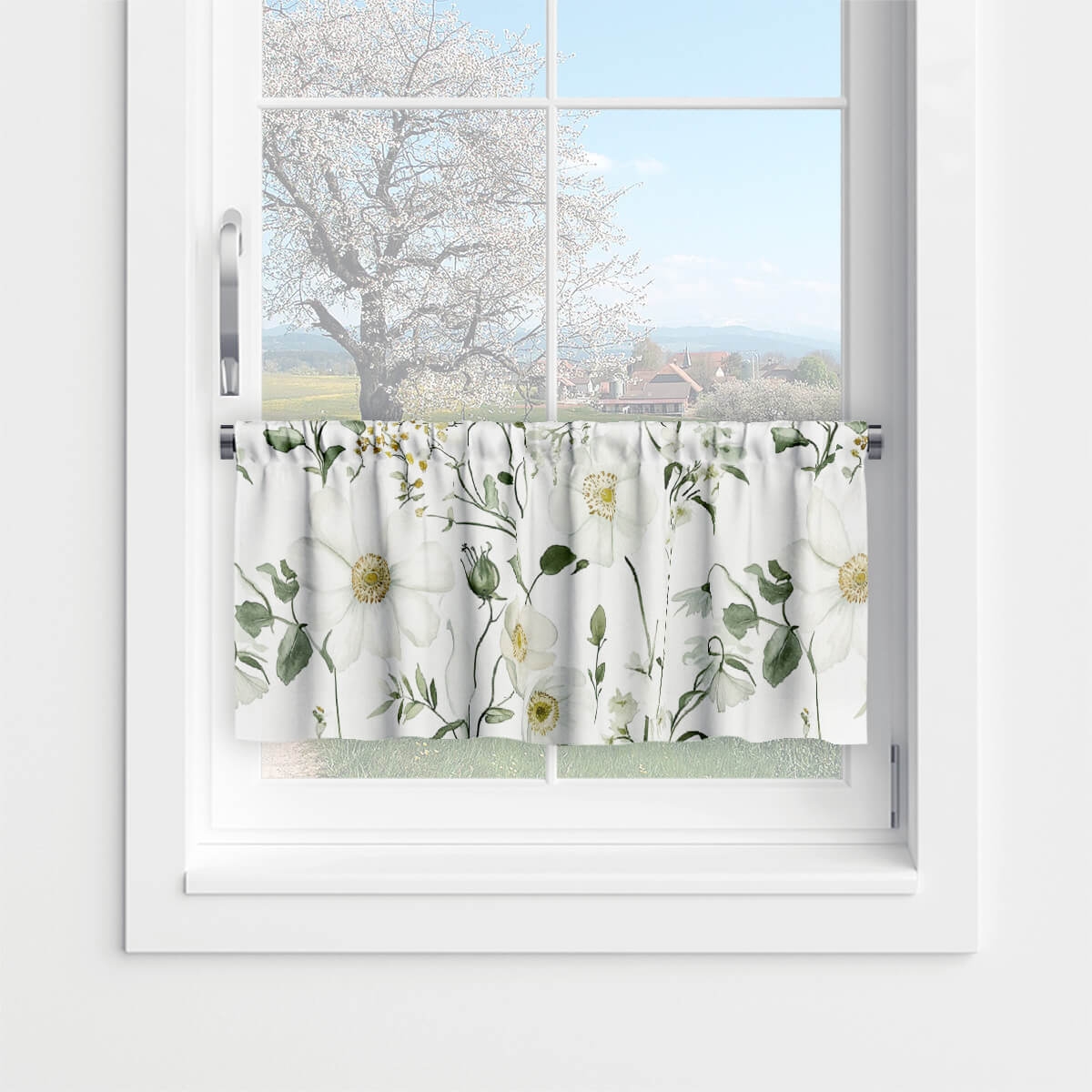 Zazdrostka FLORAL wzór F42 | białe kwiatki
