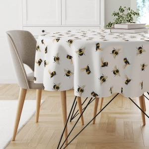 Obrus okrągły SUMMER wzór SM03 | akwarelowe trzmiele
