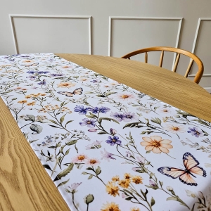 Bieżnik FLORAL wzór F44 | kwiatki i motyle