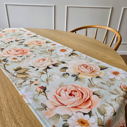 Bieżnik FLORAL wzór F47 | róże vintage