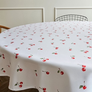 Obrus okrągły SUMMER wzór SM68 | wiśnie