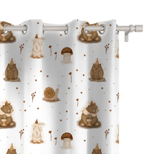 Zasłona dla dzieci FOREST FRIENDS  wzór D259 | impreza zwierząt