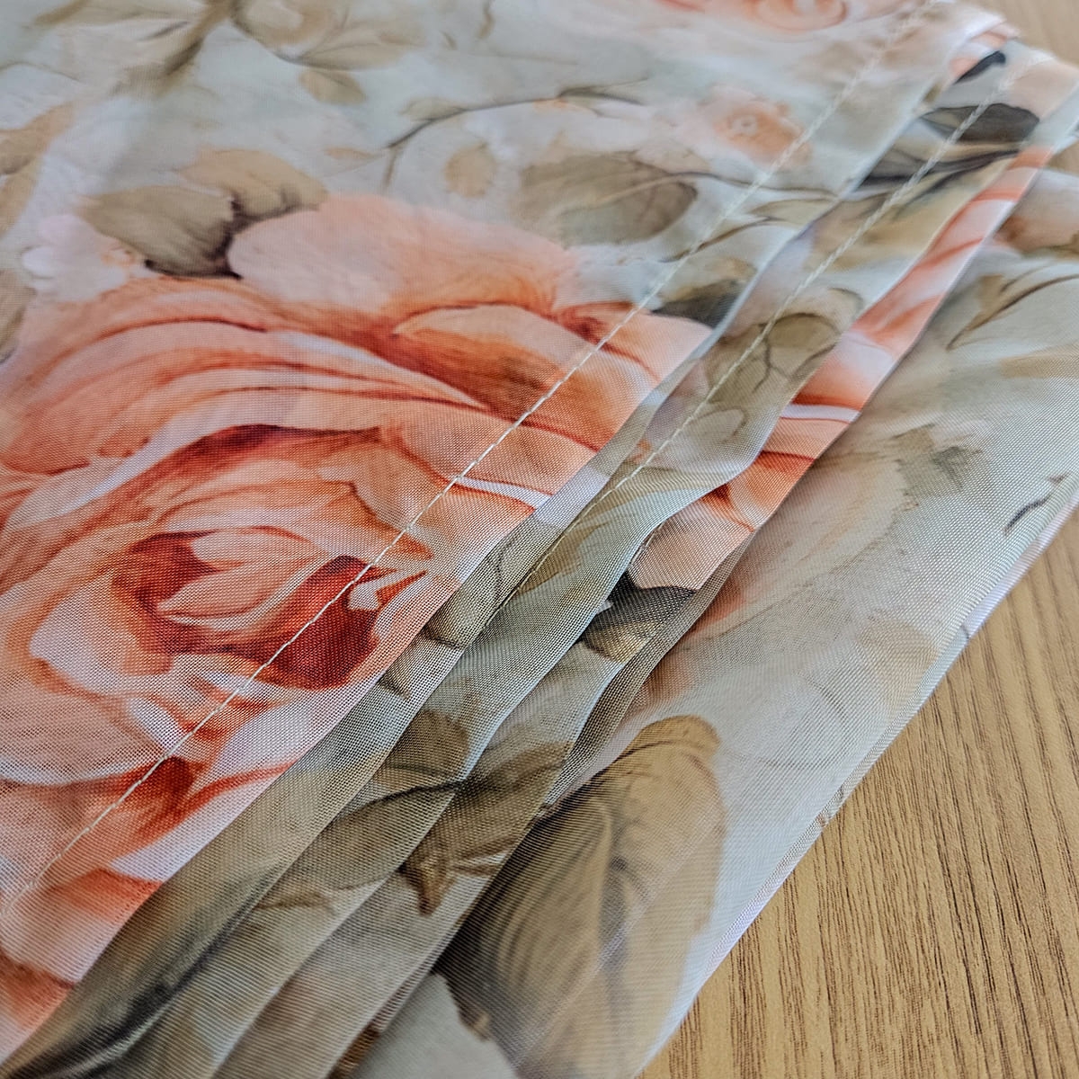 Firana FLORAL wzór F47 | róże vintage