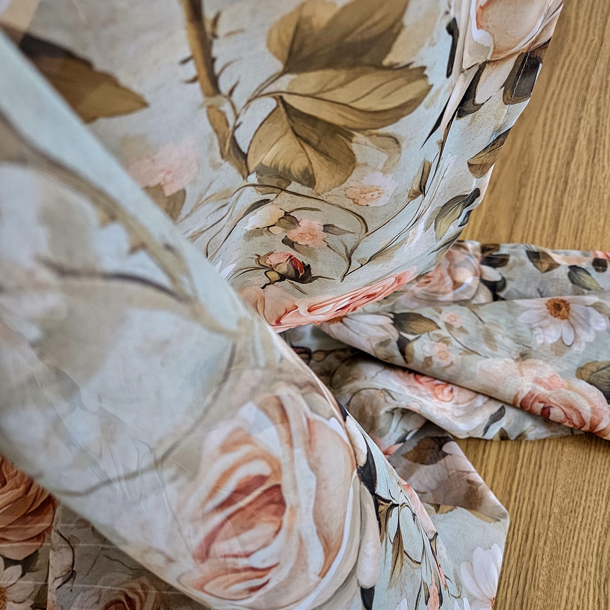 Firana FLORAL wzór F47 | róże vintage