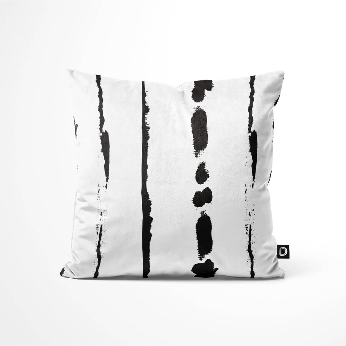 Poduszka dekoracyjna BLACK & WHITE wzór CB27 | ślady pędzla