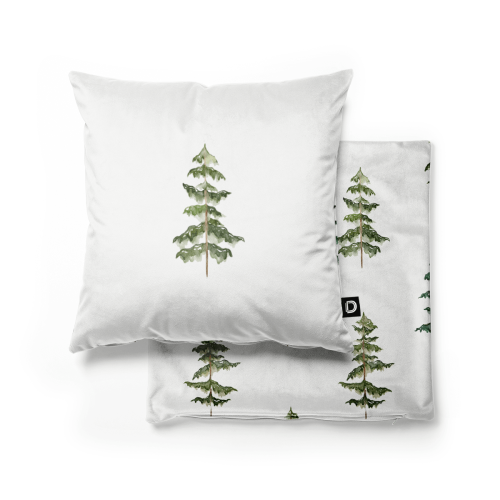 Poduszka WINTER wzór BN52 | Akwarelowe choinki