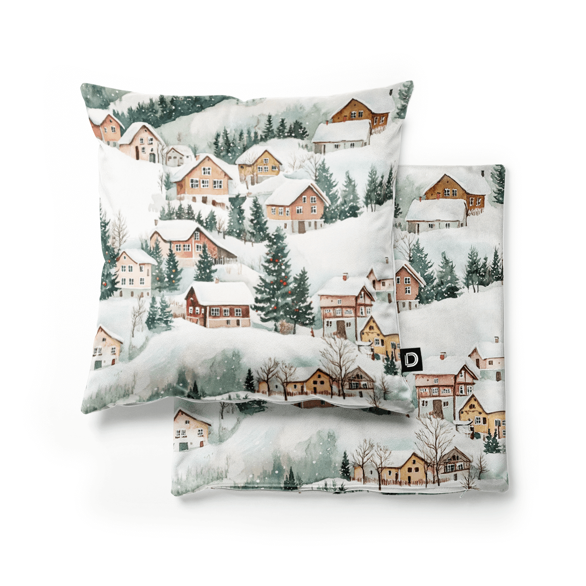 Poduszka WINTER wzór BN78 | Zimowe domki