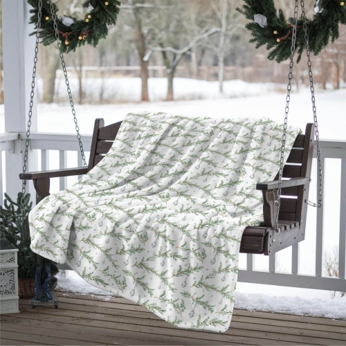 Koc pluszowy WINTER wzór BN83  | błyszczące święta