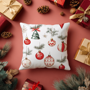 Poduszka XMAS wzór XM62 | Bombki choinkowe