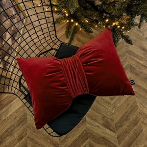 Poduszka XMAS wzór XM45 | Kokarda czerwona