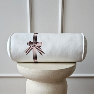 Poduszka wałek SPRING wzór SP27 | Wielkanocny królik z kokardką