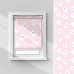 Roleta dla dzieci SWEET DREAMS wzór D22 o wysokości 150 cm | gwiazdki na różowym tle
