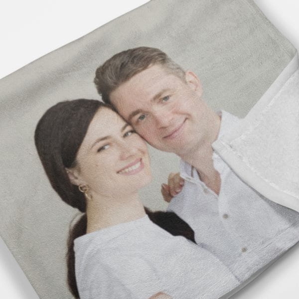 Foto koc pluszowy ze zdjęciem | Projekt GRATIS!